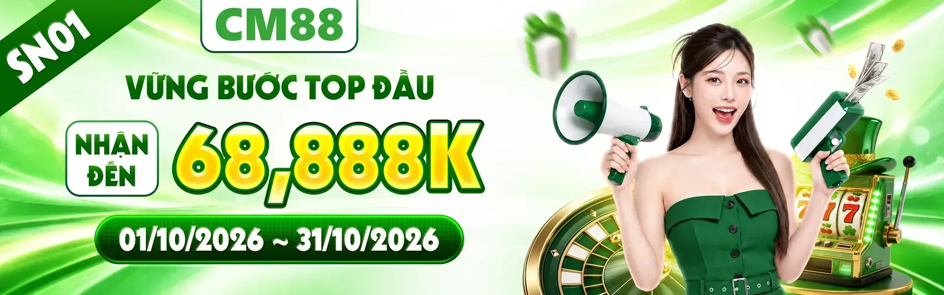 2. Đại tiệc sinh nhật CM88 mang đến nhiều phần quà bất ngờ cho cộng đồng hội viên. Đăng ký tài khoản ngay để khám phá chương trình và đón nhận ưu đãi.